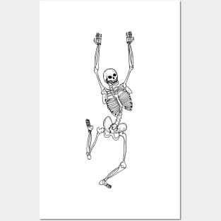 Skeleton Dance - Halloween Party Skeleton Posters and Art